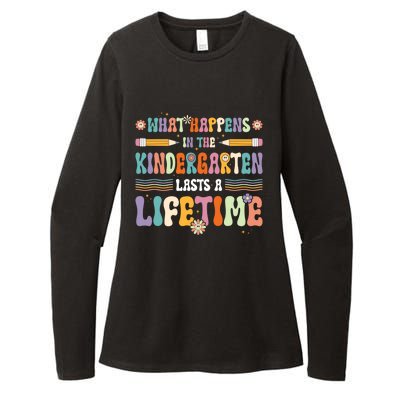 Retro Groovy Preschool Kindergarten Teacher Great Gift Womens CVC Long Sleeve Shirt