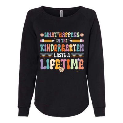 Retro Groovy Preschool Kindergarten Teacher Great Gift Womens California Wash Sweatshirt