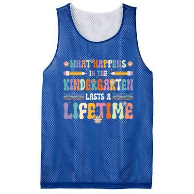 Retro Groovy Preschool Kindergarten Teacher Great Gift Mesh Reversible Basketball Jersey Tank