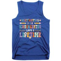 Retro Groovy Preschool Kindergarten Teacher Great Gift Tank Top