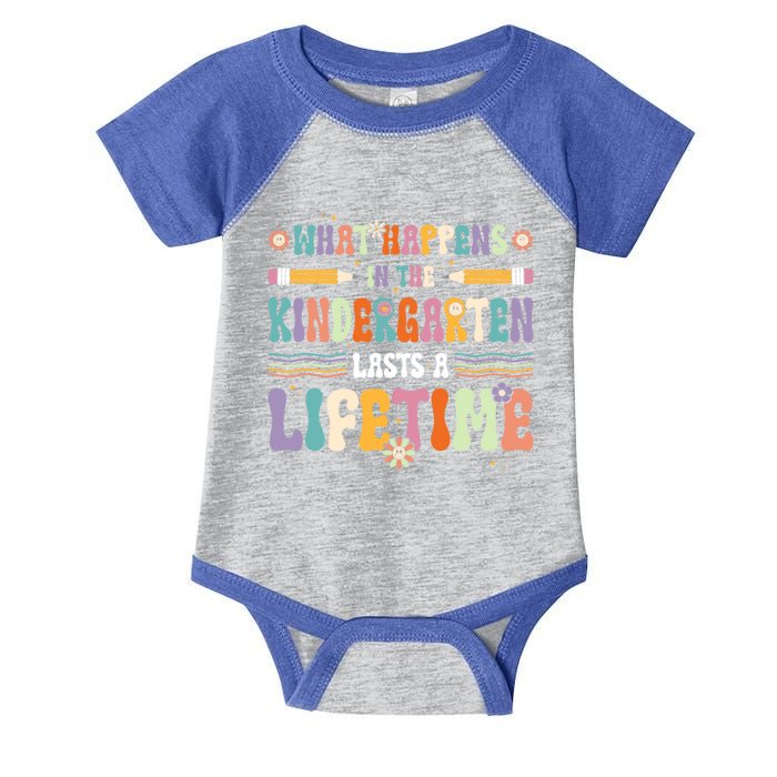 Retro Groovy Preschool Kindergarten Teacher Great Gift Infant Baby Jersey Bodysuit