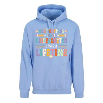 Retro Groovy Preschool Kindergarten Teacher Great Gift Unisex Surf Hoodie