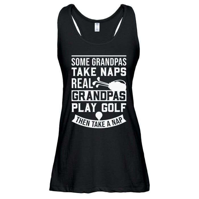 Real Grandpas Play Golf Funny Golf Grandpa Gifts Golfers Ladies Essential Flowy Tank