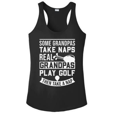 Real Grandpas Play Golf Funny Golf Grandpa Gifts Golfers Ladies PosiCharge Competitor Racerback Tank