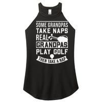 Real Grandpas Play Golf Funny Golf Grandpa Gifts Golfers Women’s Perfect Tri Rocker Tank