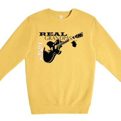 Real Grandpas Play Guitar Custom Funny Premium Crewneck Sweatshirt