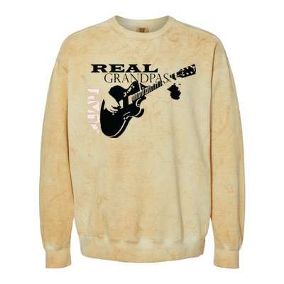 Real Grandpas Play Guitar Custom Funny Colorblast Crewneck Sweatshirt