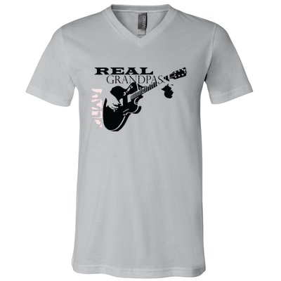 Real Grandpas Play Guitar Custom Funny V-Neck T-Shirt