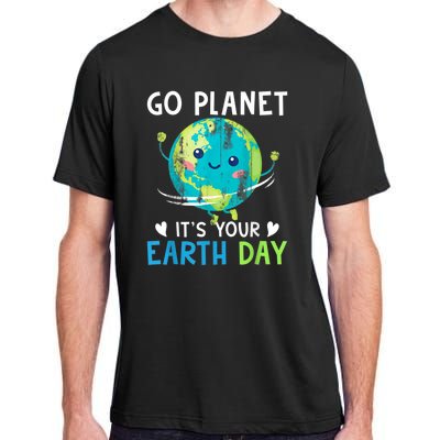 Retro Go Planet It's Your Earth Day Adult ChromaSoft Performance T-Shirt