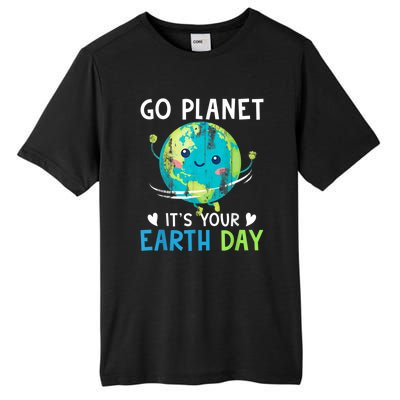 Retro Go Planet It's Your Earth Day Tall Fusion ChromaSoft Performance T-Shirt