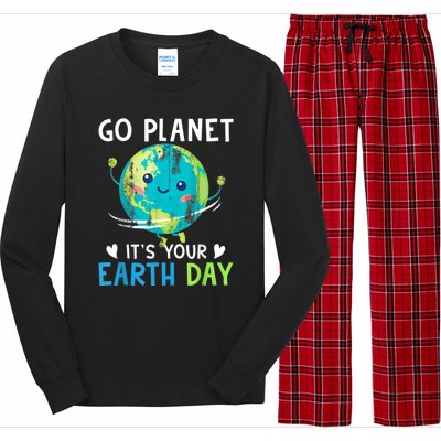 Retro Go Planet It's Your Earth Day Long Sleeve Pajama Set