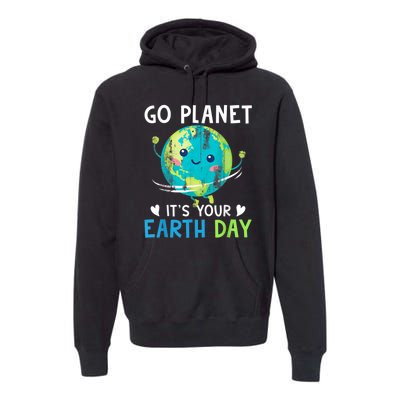 Retro Go Planet It's Your Earth Day Premium Hoodie