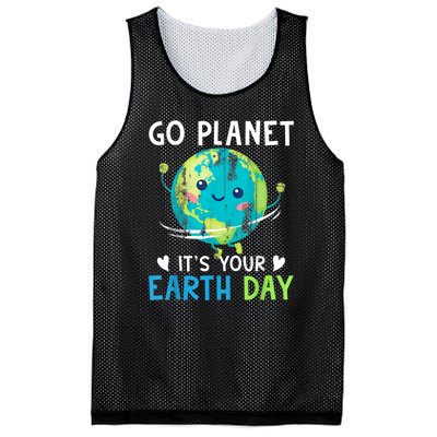 Retro Go Planet It's Your Earth Day Mesh Reversible Basketball Jersey Tank