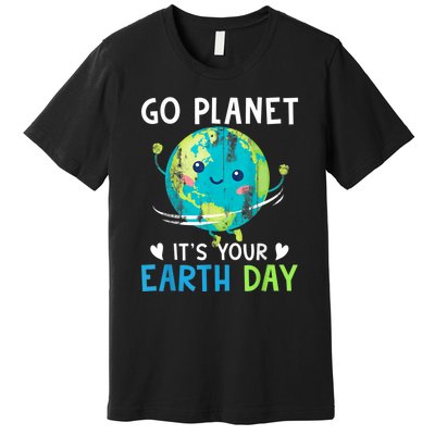 Retro Go Planet It's Your Earth Day Premium T-Shirt