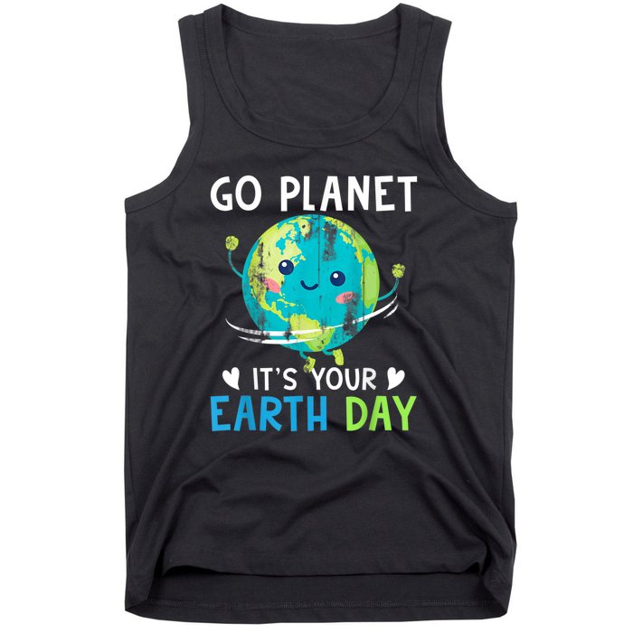 Retro Go Planet It's Your Earth Day Tank Top