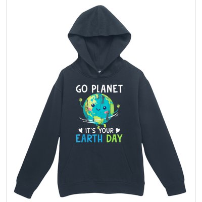 Retro Go Planet It's Your Earth Day Urban Pullover Hoodie