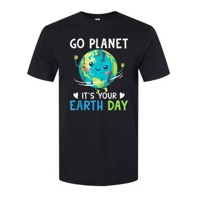 Retro Go Planet It's Your Earth Day Softstyle CVC T-Shirt