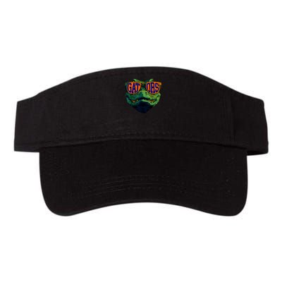 Retro Gators Personalized Name Apparel Style Valucap Bio-Washed Visor