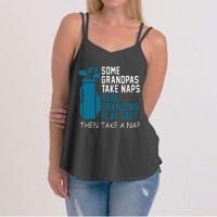 Real Grandpas Play Golf Then Take A Nap Grandfather Gift Women's Strappy Tank