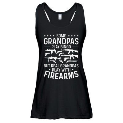 Real Grandpas Play With Firearms Funny Gun Lover Ladies Essential Flowy Tank