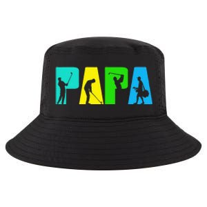 Retro Golfing Papa Golfer Golf Gifts For Fathers Day Cool Comfort Performance Bucket Hat