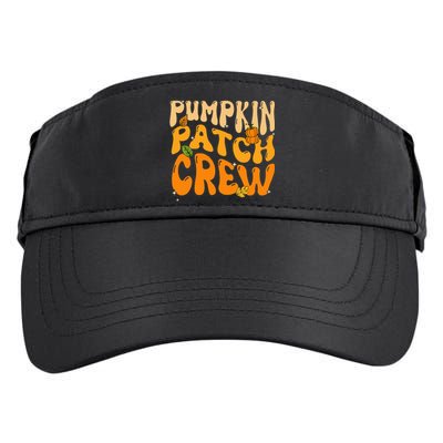 Retro Groovy Pumpkin Patch Crew Thanksgiving Fall Autumn Adult Drive Performance Visor