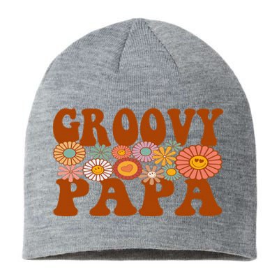 Retro Groovy Papa Matching Family 1st Birthday Party Sustainable Beanie