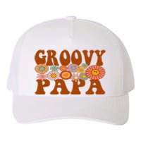 Retro Groovy Papa Matching Family 1st Birthday Party Yupoong Adult 5-Panel Trucker Hat