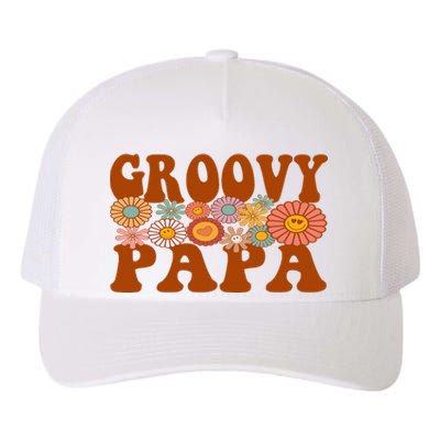 Retro Groovy Papa Matching Family 1st Birthday Party Yupoong Adult 5-Panel Trucker Hat