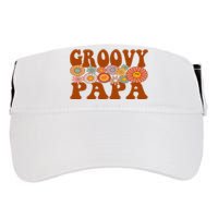 Retro Groovy Papa Matching Family 1st Birthday Party Adult Drive Performance Visor