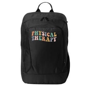 Retro Groovy Physical Therapy Funny Physical Therapist pt City Backpack