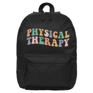 Retro Groovy Physical Therapy Funny Physical Therapist pt 16 in Basic Backpack