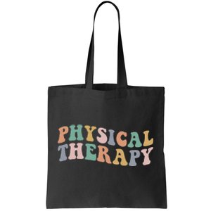 Retro Groovy Physical Therapy Funny Physical Therapist pt Tote Bag