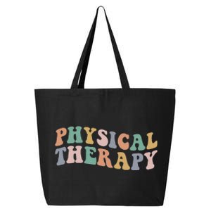 Retro Groovy Physical Therapy Funny Physical Therapist pt 25L Jumbo Tote