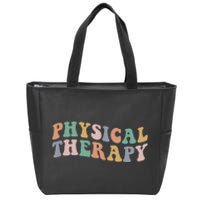 Retro Groovy Physical Therapy Funny Physical Therapist pt Zip Tote Bag