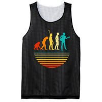 Retro Guitar Player Design Guitarist I Vintage Evolution Mesh Reversible Basketball Jersey Tank