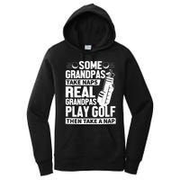 Real Grandpas Play Golf Funny Golf Grandpa Gifts Golfers Women's Pullover Hoodie