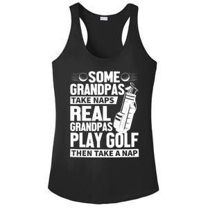 Real Grandpas Play Golf Funny Golf Grandpa Gifts Golfers Ladies PosiCharge Competitor Racerback Tank