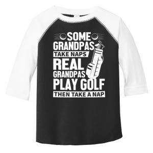 Real Grandpas Play Golf Funny Golf Grandpa Gifts Golfers Toddler Fine Jersey T-Shirt