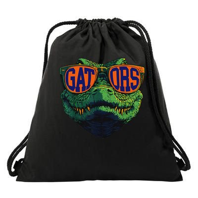 Retro Gators Personalized Name Style Drawstring Bag