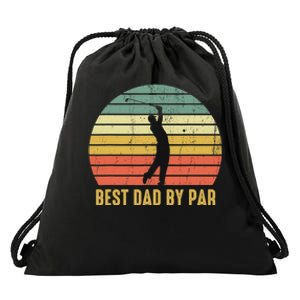 Retro Golfing Papa Golfer Golf Gifts For Fathers Day Drawstring Bag