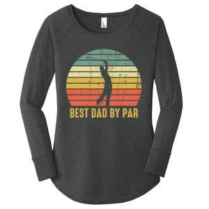 Retro Golfing Papa Golfer Golf Gifts For Fathers Day Women's Perfect Tri Tunic Long Sleeve Shirt