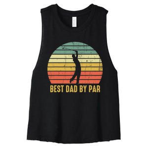 Retro Golfing Papa Golfer Golf Gifts For Fathers Day Women's Racerback Cropped Tank