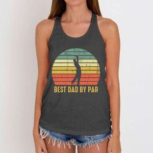 Retro Golfing Papa Golfer Golf Gifts For Fathers Day Women's Knotted Racerback Tank