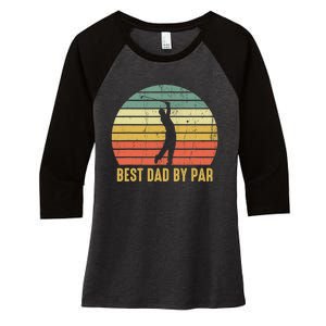 Retro Golfing Papa Golfer Golf Gifts For Fathers Day Women's Tri-Blend 3/4-Sleeve Raglan Shirt