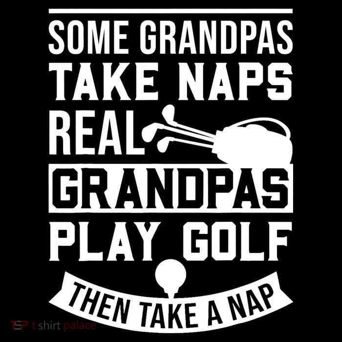 Real Grandpas Play Golf - Best Grandpa Golfer Dad Funny Gift Tall T-Shirt