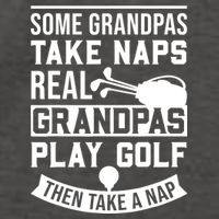 Real Grandpas Play Golf - Best Grandpa Golfer Dad Funny Gift Vector Backpack