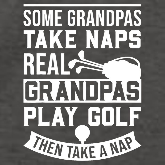 Real Grandpas Play Golf - Best Grandpa Golfer Dad Funny Gift Vector Backpack