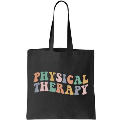 Retro Groovy Physical Therapy Funny Physical Therapist pt Tote Bag