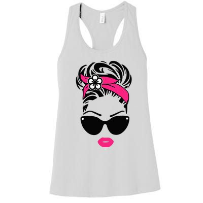 Rockabilly Girl Pin Up Style Retro 50s Sock Hop Party Pinup Women's Racerback Tank